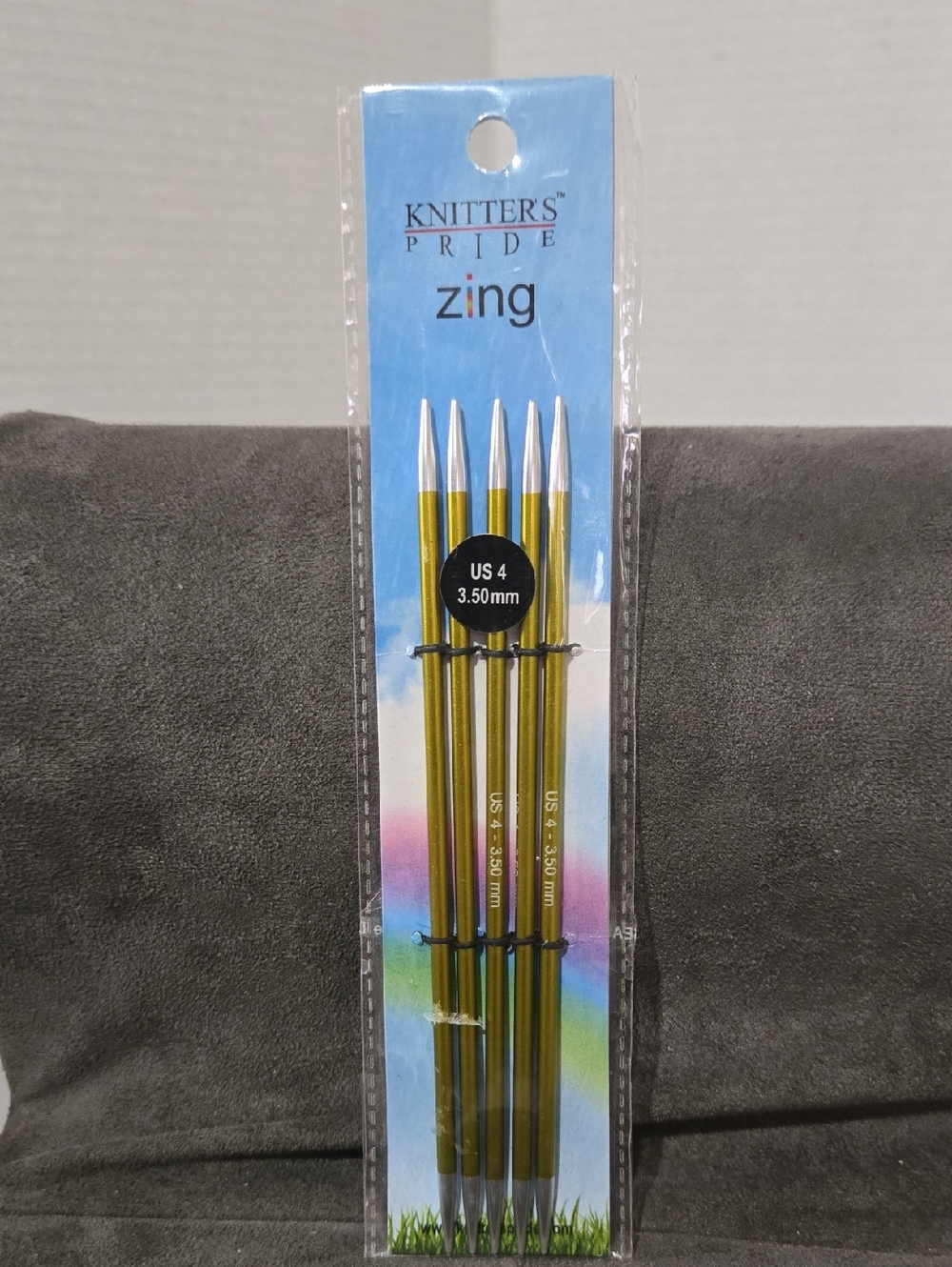 Knitter's Pride Zing Alu DPN's 6in   US 4 (3.5mm- 15cm) - Gold